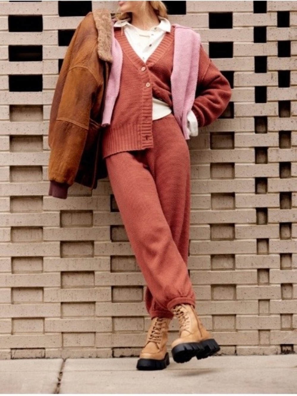 free people beach hailee cardi set in canyon sunset